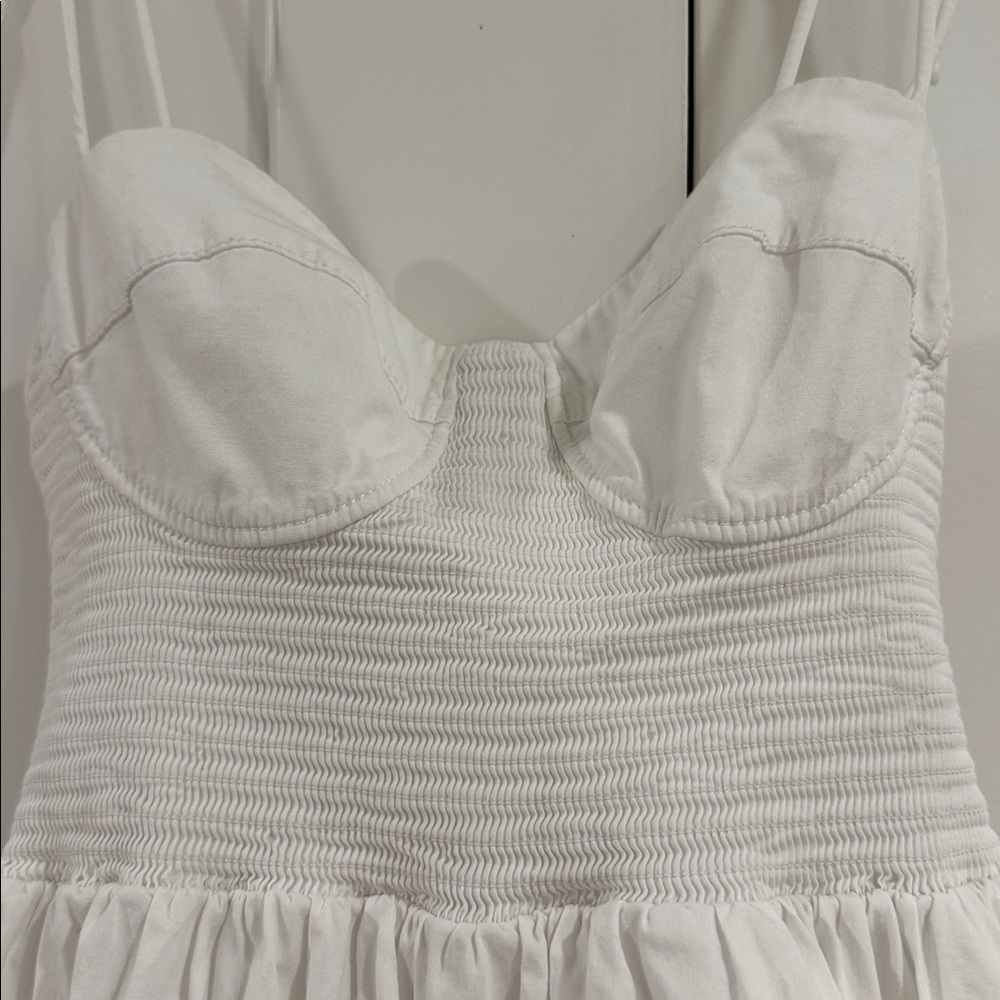 Staud Mini Landry Cotton Dress, Retails for $295, White, Size Small - Picture 6 of 9